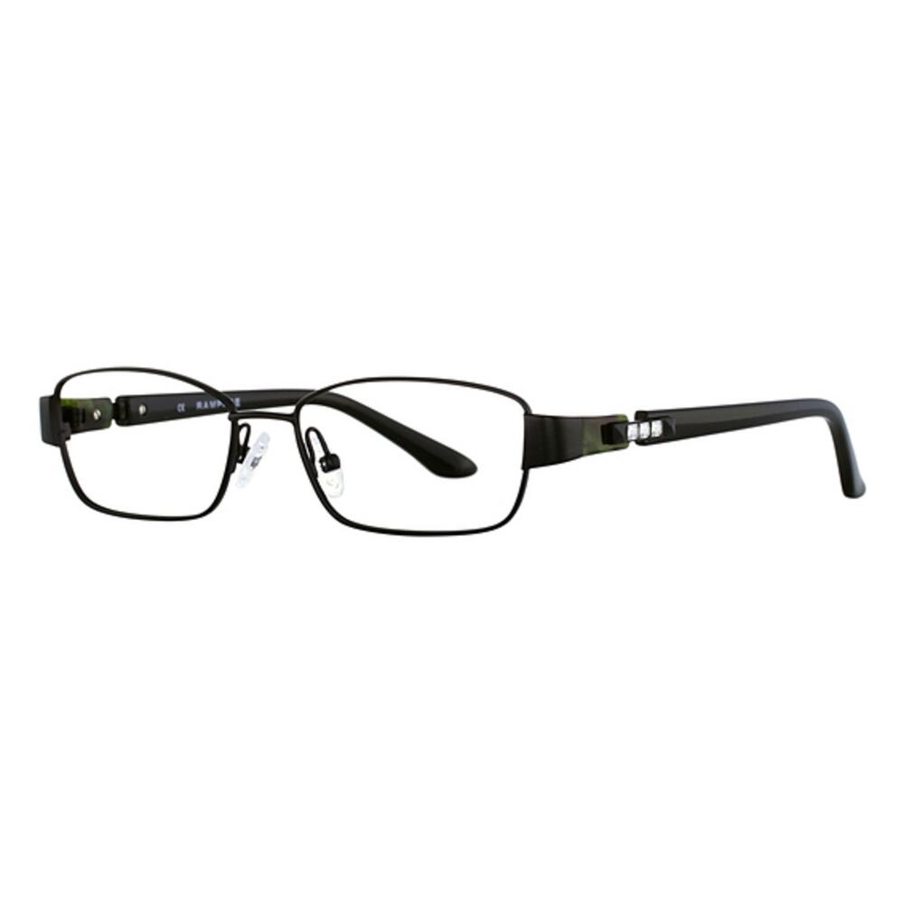 NEW Deadstock Rampage 182 rectangular black rhinestone y2k eyeglasses
